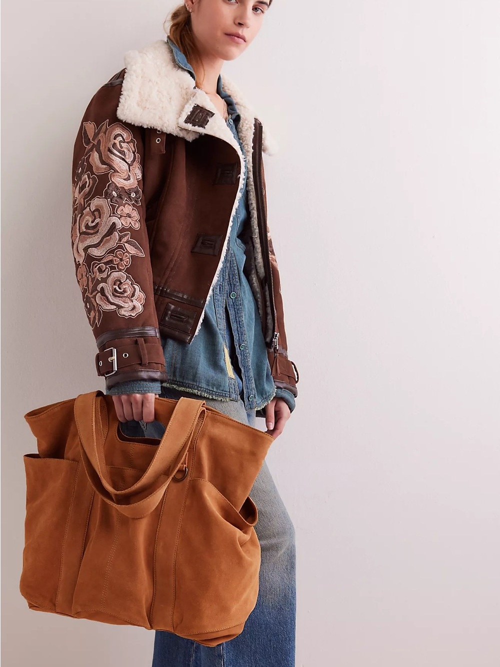 Free People Suede Caravan Tote - Picture 2 of 5